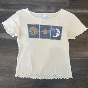 cute celestial crop top! ✩₊˚.⋆☾⋆⁺₊✧